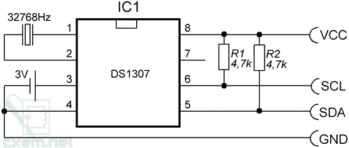 RTC схема подключения к Arduino